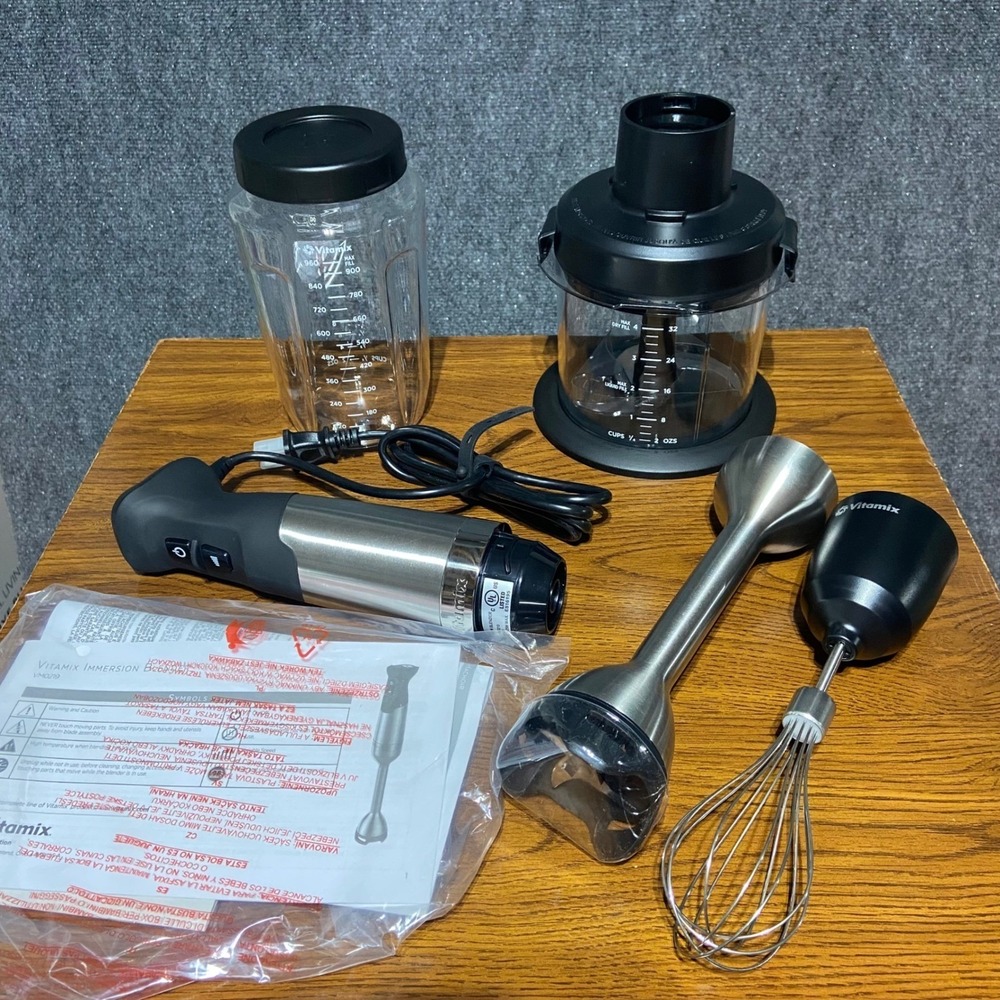 Vitamix Immersion Blender Bundle VM0219 625W Stainless Steel Whisk Chopper Jar